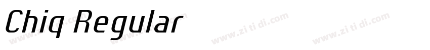 Chiq Regular字体转换